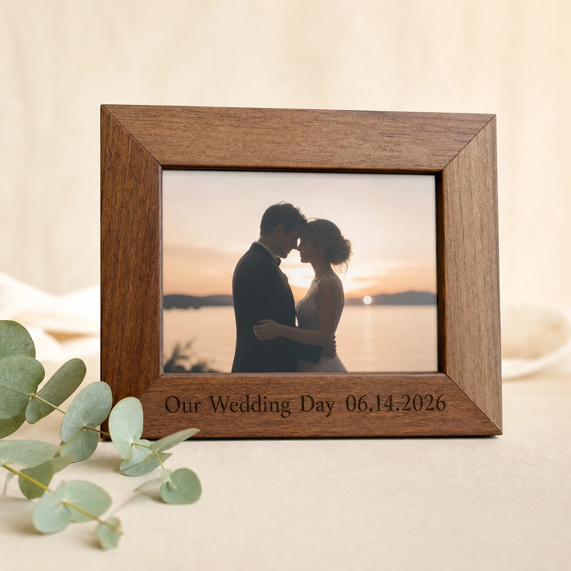 Engraved Wooden Photo Frame
