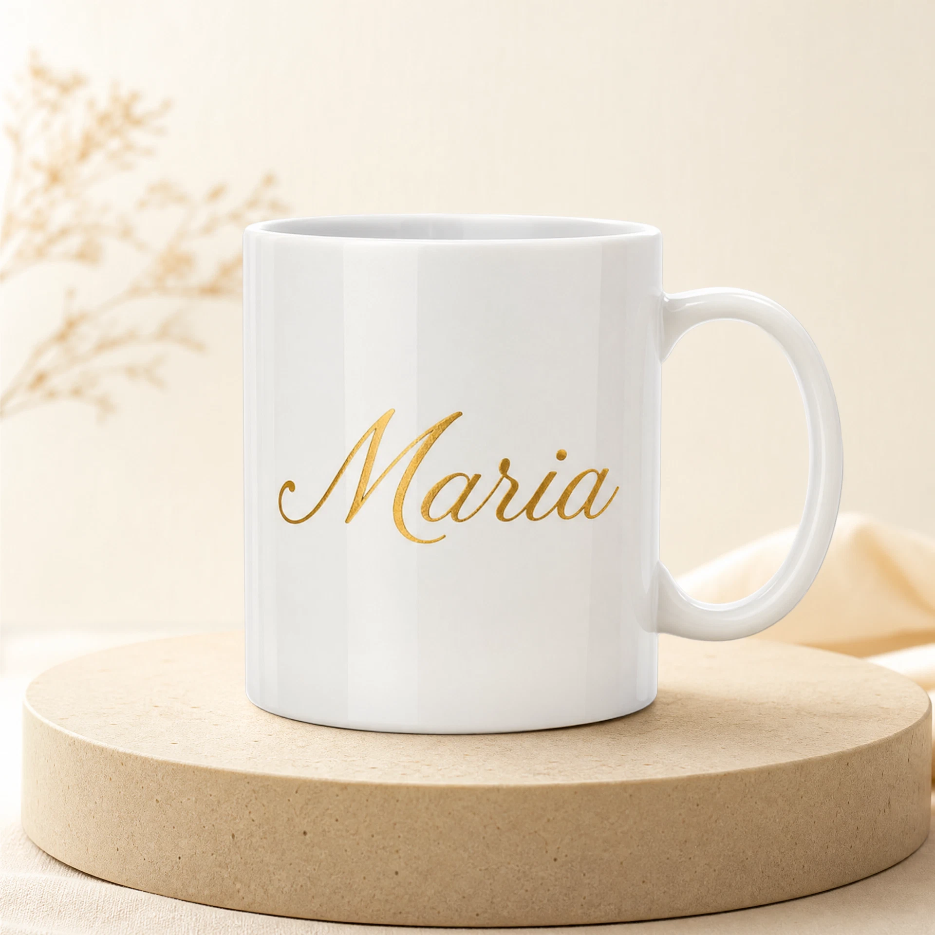 Personalized Name Mug — Gold Script — personalized gift Philippines
