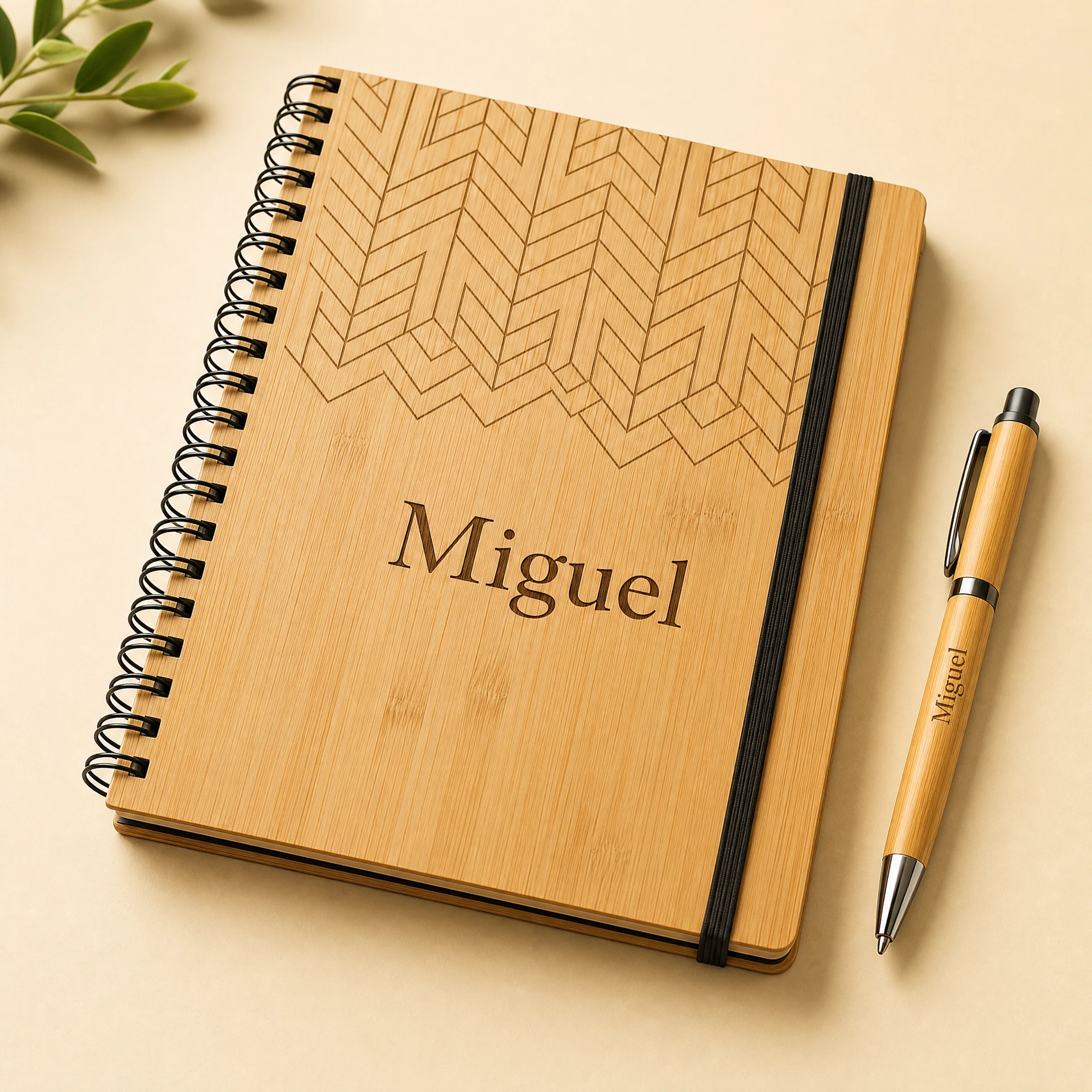 Bamboo Notebook & Pen Set — personalized gift Philippines