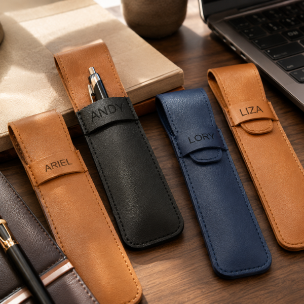 Leather Pen Holder | Custom Pen Case for Office & Gifts