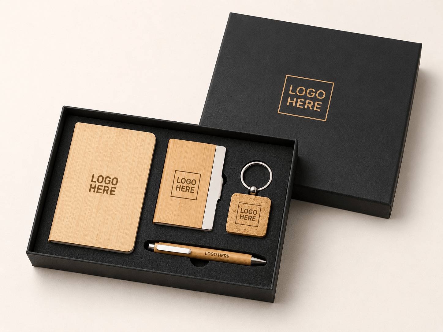 Gift Box D | Personalized Bamboo Executive Gift Set