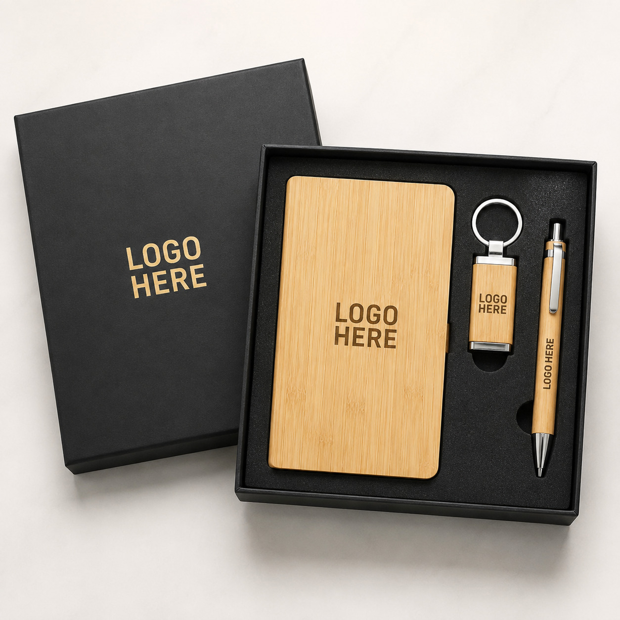 Gift Box C | Personalized Bamboo Executive Gift Set