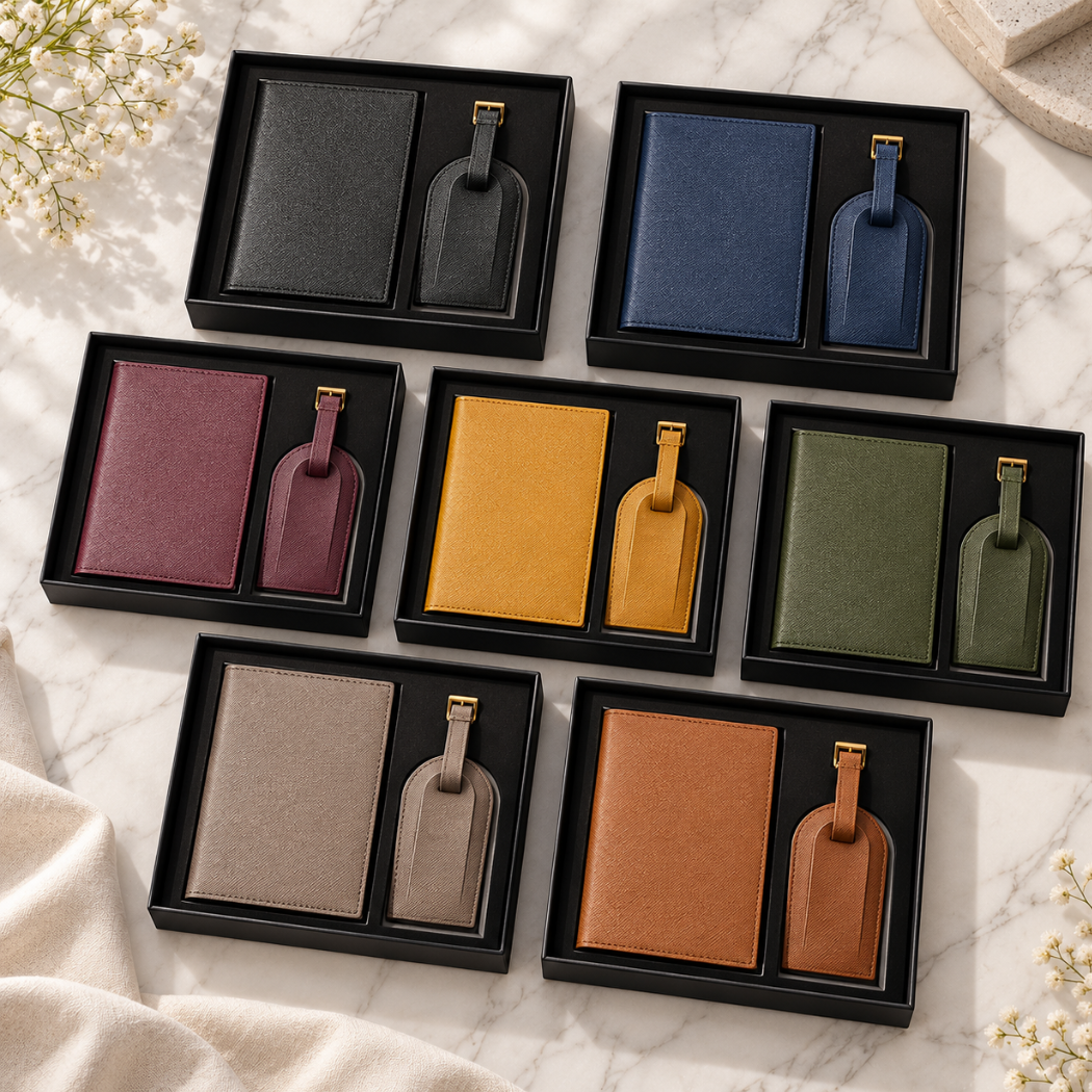 Passport Holder & Luggage Tag Gift Set