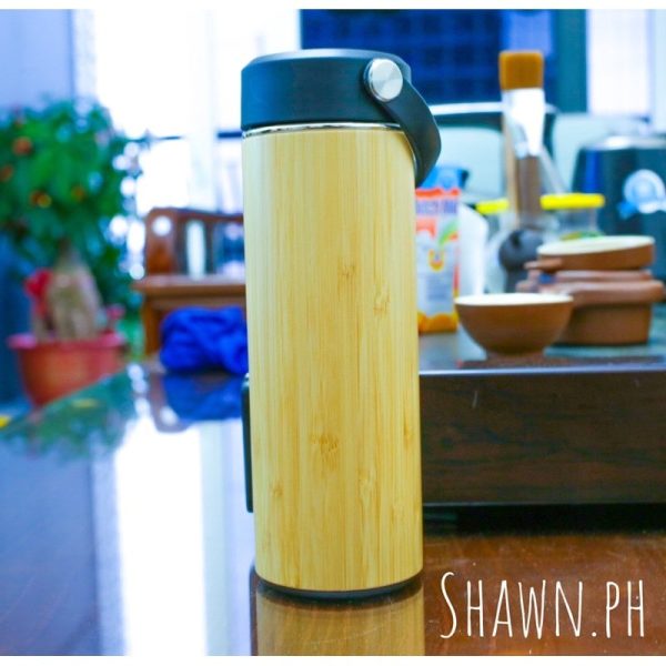 Bamboo Tumbler High-Quality Vacuum Tumbler with Metal Handle - Image 2