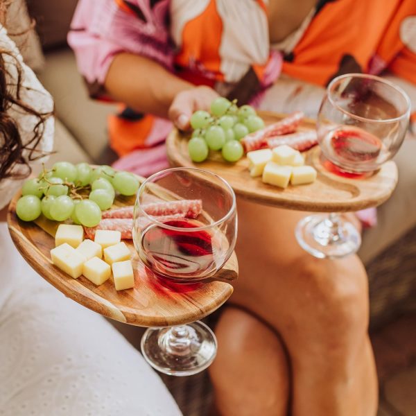 Cheese Board with Wine Holder