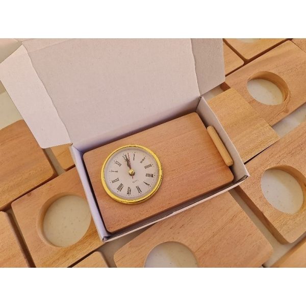 MINI WOODEN DESK CLOCK WITH STAND